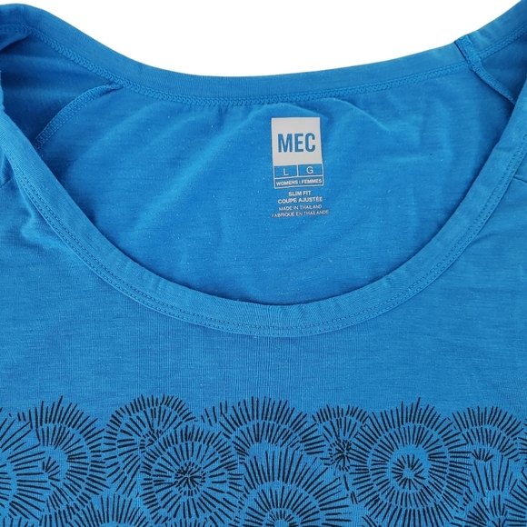MEC Blue Long Sleeve merino blend Slim Fit Top large - Picture 4 of 10